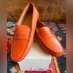 M. Gemi NEW! The Pastoso Orangina Leather Moccasin. Size 41 (10) GORGEOUS!